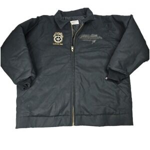 Vtg‎ Clarkfield Outdoors Ranch Horse Hunting Black Jacket Size XXXL Made In USA